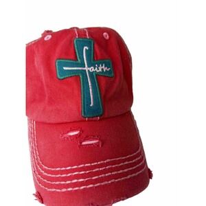 VINTAGE HAT KBETHOS Baseball Cap Faith Christian Cross Religious